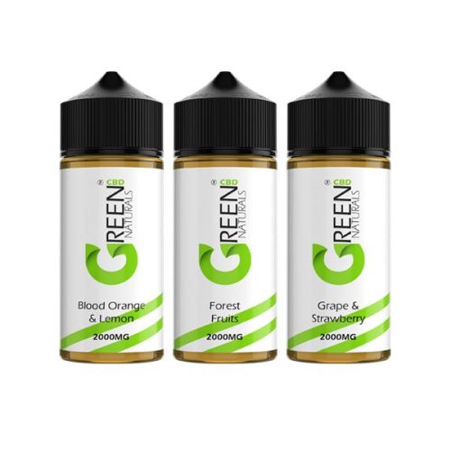 Green Naturals 2000mg CBD Vaping Liquid 100ml (50PG/50VG) - SilverbackCBD