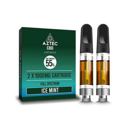 Aztec CBD 2 x 1000mg Cartridge Kit - 1ml - Flavour: Pineapple Express - SilverbackCBD